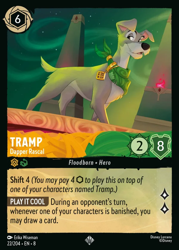 Tramp - Dapper Rascal — Disney Lorcana Character card from The Reign of Jafar