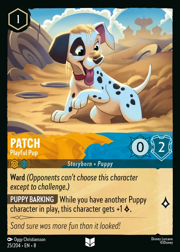 Macchia - Cucciolo Giocherellone — Disney Lorcana Personaggio card from The Reign of Jafar