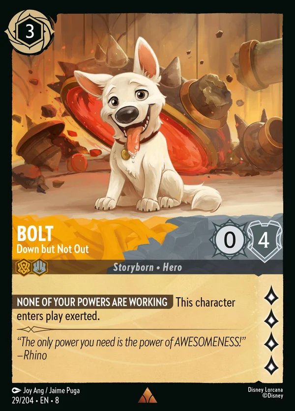 Bolt - Down but Not Out — Disney Lorcana Character card from The Reign of Jafar
