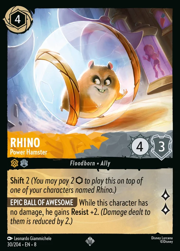 Rhino - Power Hamster — Disney Lorcana Character card from The Reign of Jafar
