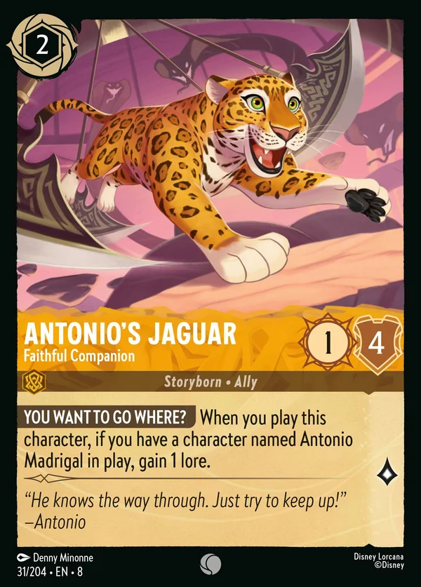 Giaguaro di Antonio - Compagno Fedele — Disney Lorcana Personaggio card from The Reign of Jafar