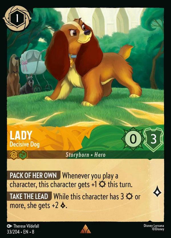 Lilli - Cagnolina Risoluta — Disney Lorcana Personaggio card from The Reign of Jafar