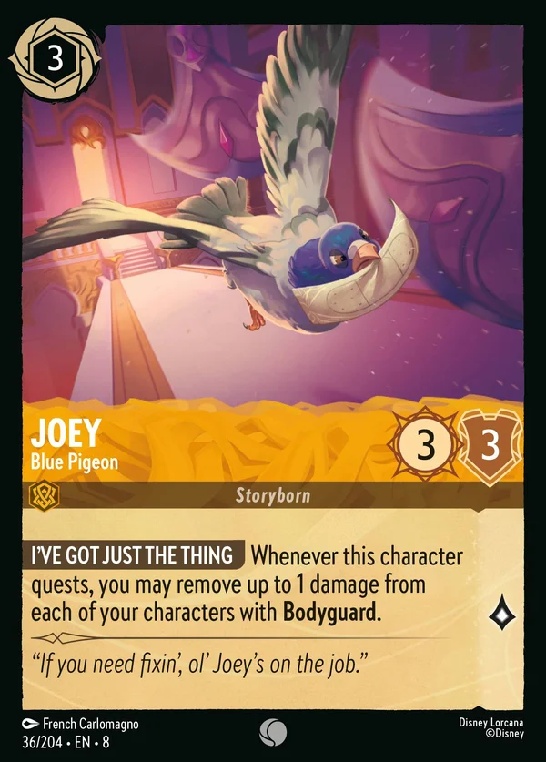 Joey - Blue Pigeon — Disney Lorcana Character card from The Reign of Jafar