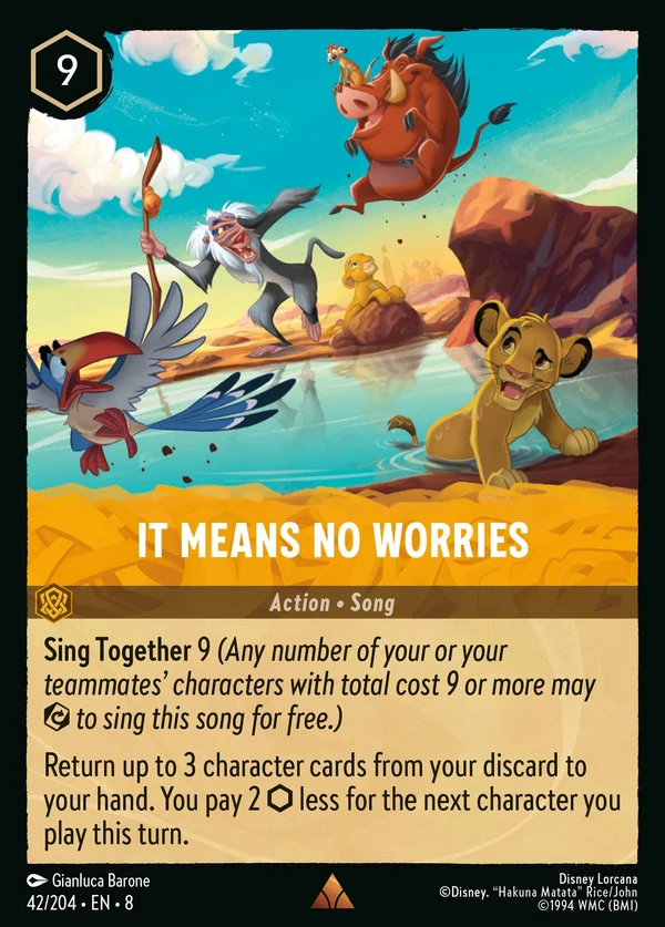 Senza Pensieri — Disney Lorcana Azione card from The Reign of Jafar