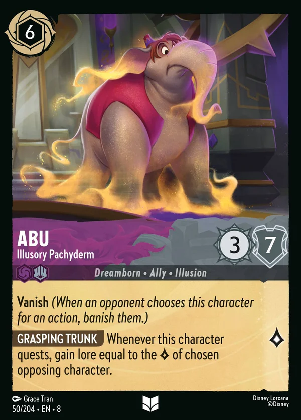 Abu - Pachiderma Illusorio — Disney Lorcana Personaggio card from The Reign of Jafar