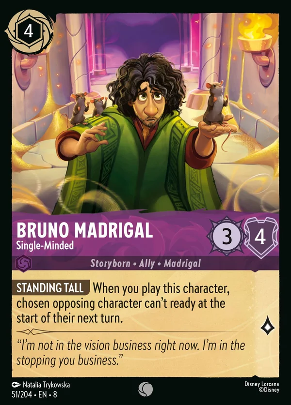 Bruno Madrigal - Determinato — Disney Lorcana Personaggio card from The Reign of Jafar