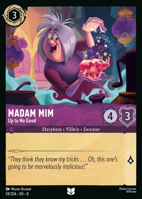 Madam Mim - Up to No Good — Disney Lorcana Character card from The Reign of Jafar