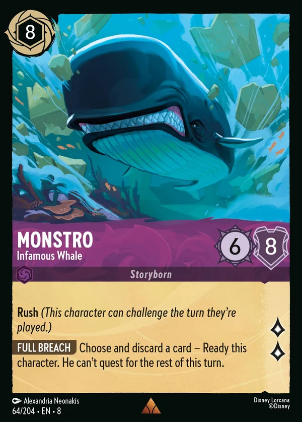 Balena - Famigerato Cetaceo — Disney Lorcana Personaggio card from The Reign of Jafar