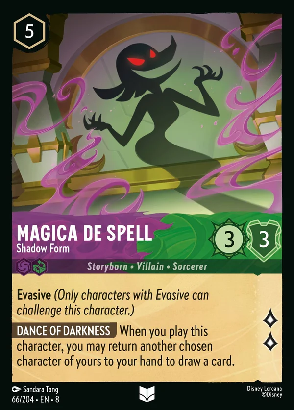 Magica De Spell - Shadow Form — Disney Lorcana Character card from The Reign of Jafar