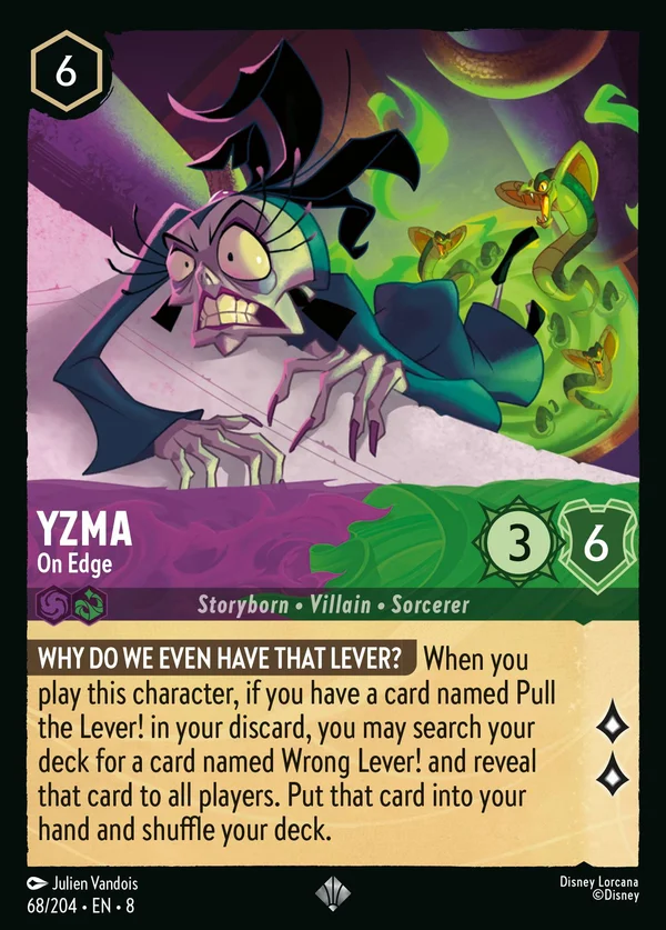 Yzma - On Edge — Disney Lorcana Character card from The Reign of Jafar