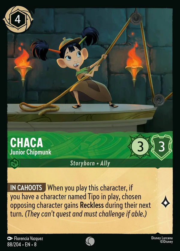 Chaca - Giovane Marmotta — Disney Lorcana Personaggio card from The Reign of Jafar