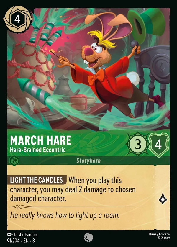 March Hare - Hare-Brained Eccentric — Disney Lorcana Character card from The Reign of Jafar