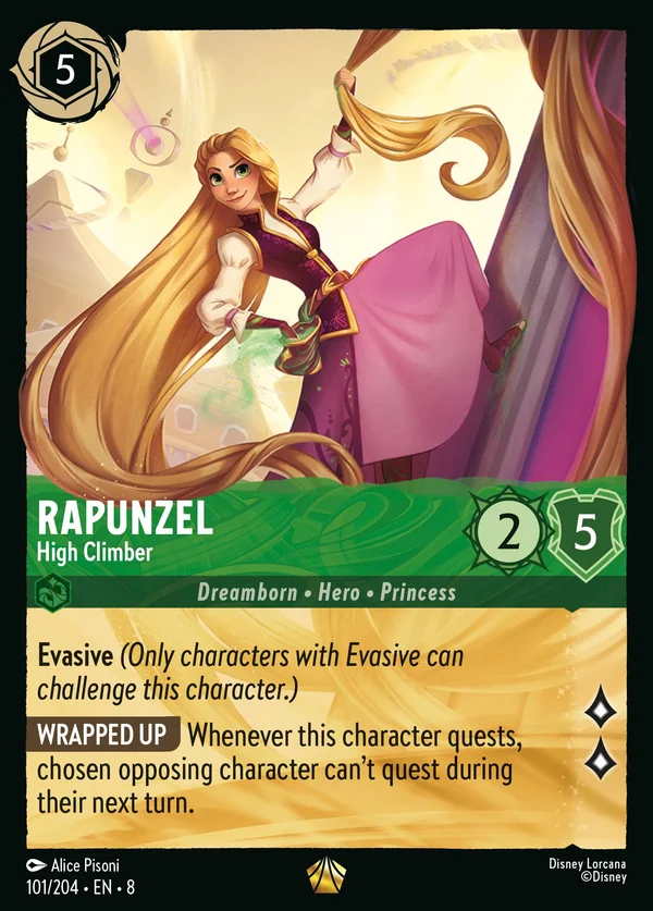 Rapunzel - Scalatrice d'Alta Quota — Disney Lorcana Personaggio card from The Reign of Jafar