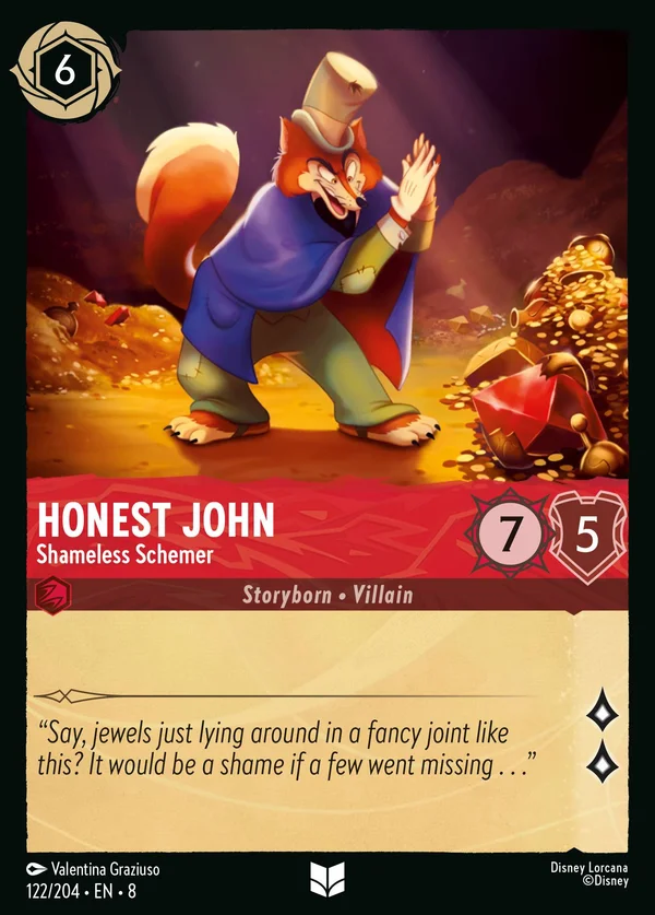 Honest John - Shameless Schemer — Disney Lorcana Character card from The Reign of Jafar