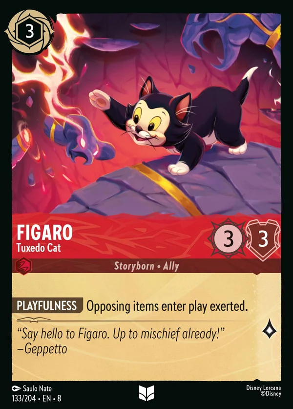 Figaro - Gatto Bicolore — Disney Lorcana Personaggio card from The Reign of Jafar