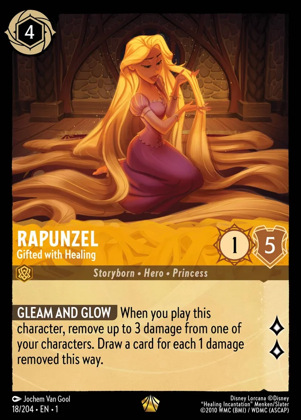 Rapunzel - Gifted with Healing — Disney Lorcana Character card from The First Chapter