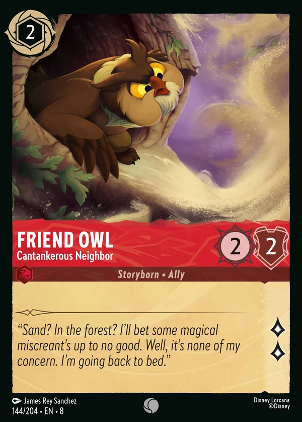 Amico Gufo - Vicino Irascibile — Disney Lorcana Personaggio card from The Reign of Jafar