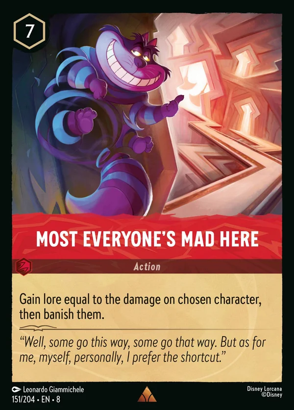 Most Everyone's Mad Here — Disney Lorcana Action card from The Reign of Jafar
