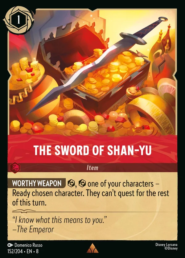 La Spada di Shan-Yu — Disney Lorcana Oggetto card from The Reign of Jafar