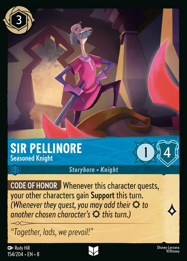 Sir Pellinore - Seasoned Knight — Disney Lorcana Character card from The Reign of Jafar