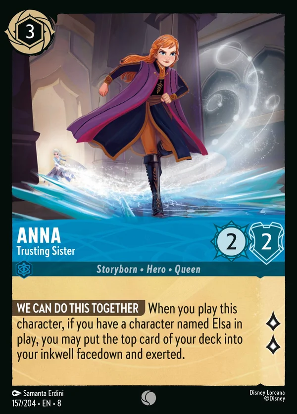 Anna - Sorella Fiduciosa — Disney Lorcana Personaggio card from The Reign of Jafar