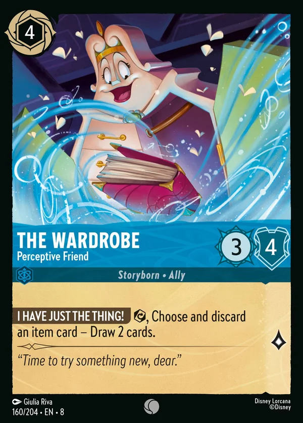 The Wardrobe - Perceptive Friend — Disney Lorcana Character card from The Reign of Jafar