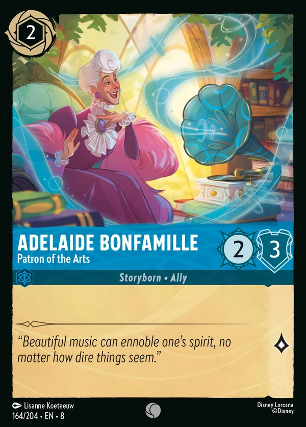 Madame Adelaide - Patrona delle Arti — Disney Lorcana Personaggio card from The Reign of Jafar