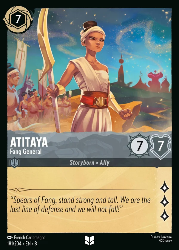 Atitāya - Generale di Zanna — Disney Lorcana Personaggio card from The Reign of Jafar