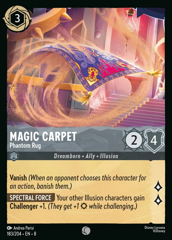 Magic Carpet - Phantom Rug — Disney Lorcana Character card from The Reign of Jafar