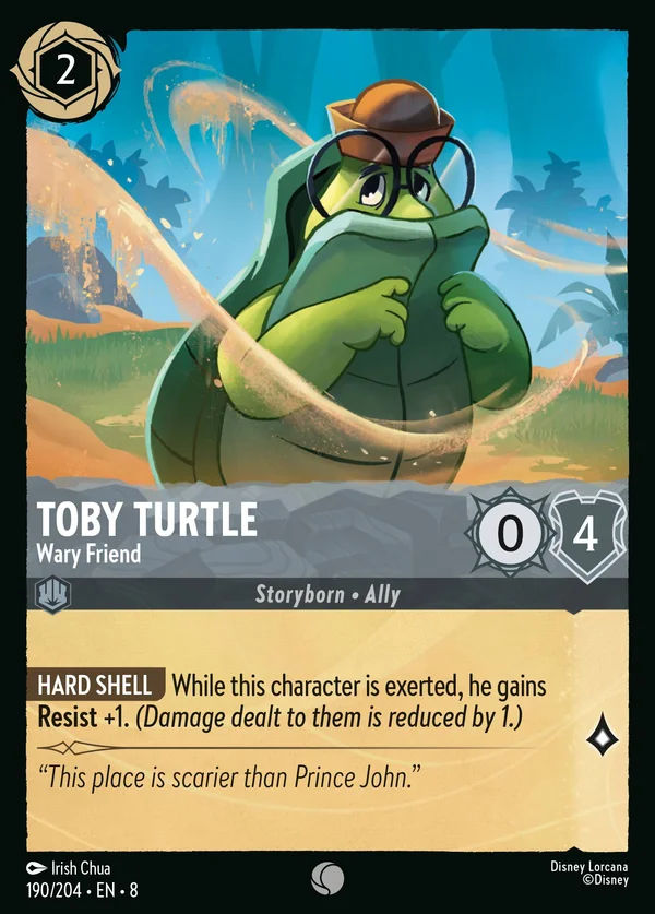 Toby Turtle - Wary Friend — Disney Lorcana Character card from The Reign of Jafar