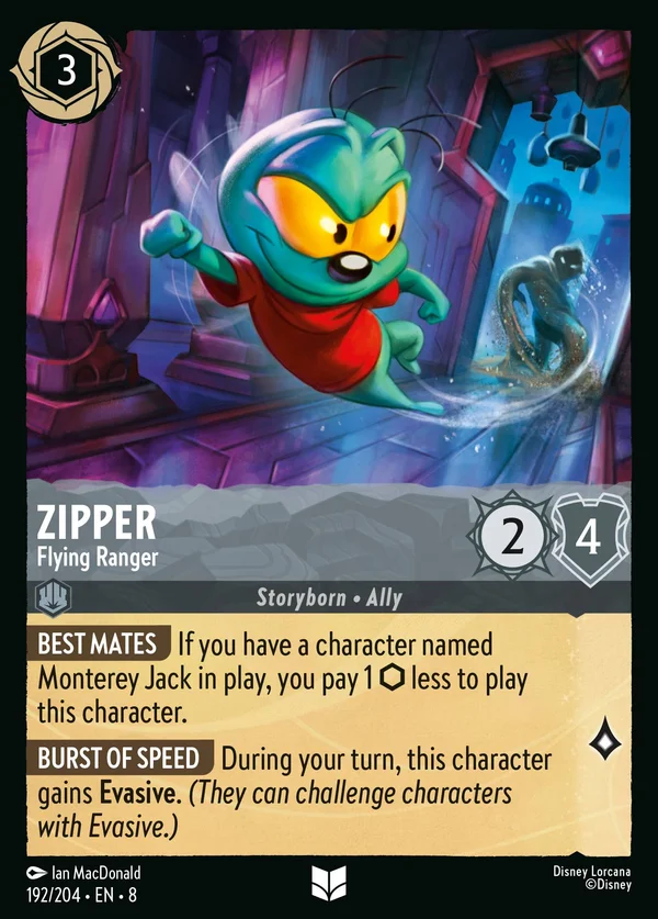 Zipper - Agente Speciale Volante — Disney Lorcana Personaggio card from The Reign of Jafar