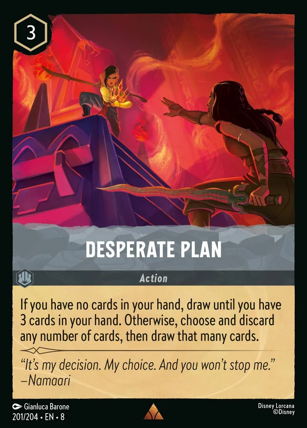Piano Disperato — Disney Lorcana Azione card from The Reign of Jafar