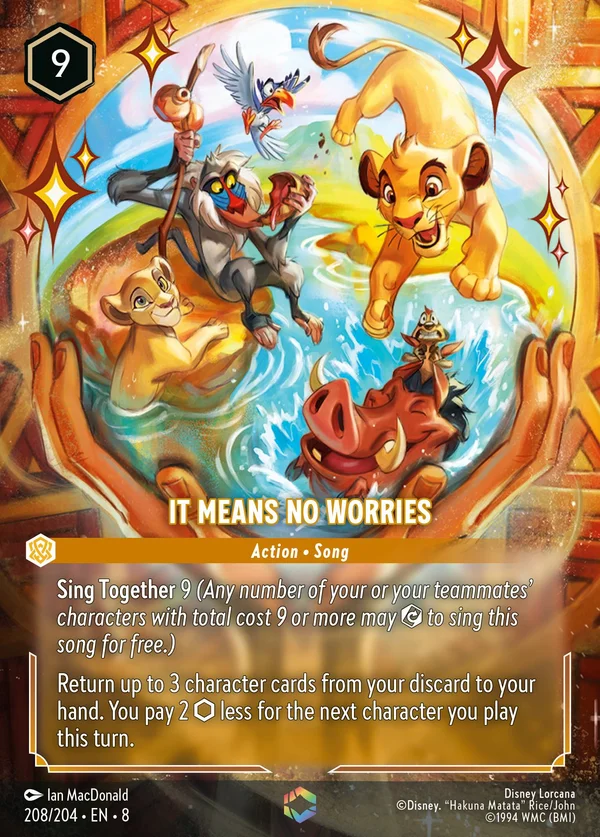 Senza Pensieri — Disney Lorcana Azione card from The Reign of Jafar
