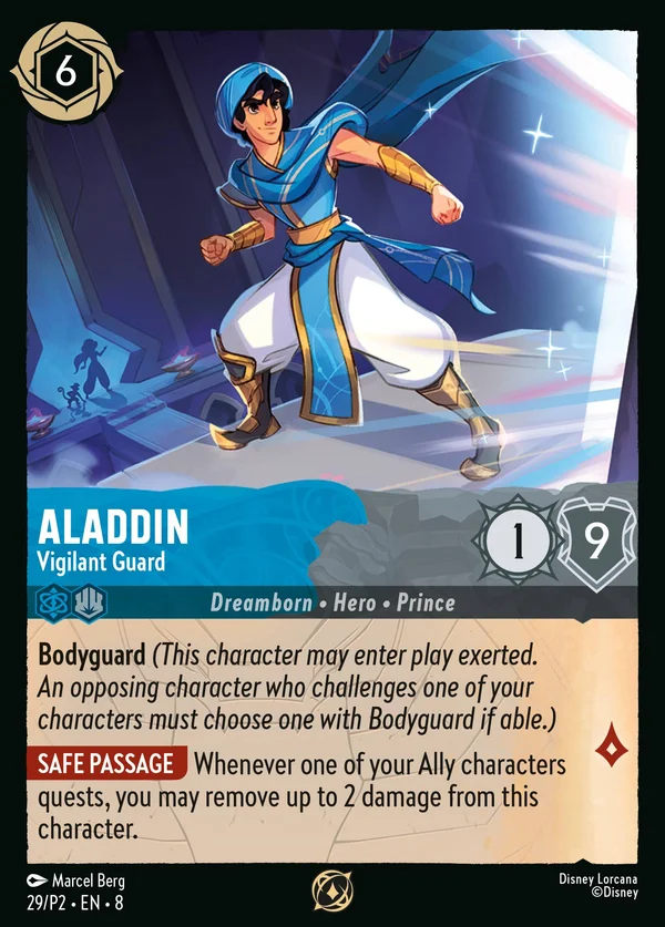 Aladdin - Guardia Vigile — Disney Lorcana Personaggio card from The Reign of Jafar