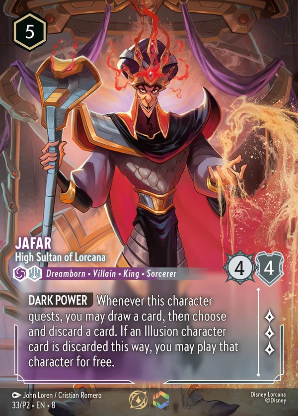 Jafar - Sommo Sultano di Lorcana — Disney Lorcana Personaggio card from The Reign of Jafar