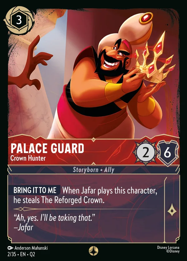 Palace Guard - Crown Hunter — Disney Lorcana Character card from Illumineer's Quest: Palace Heist