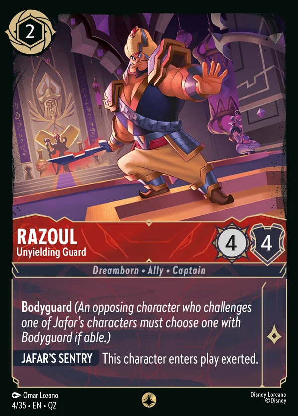 Razoul - Unyielding Guard — Disney Lorcana Character card from Illumineer's Quest: Palace Heist