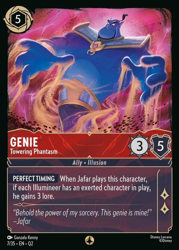Genie - Towering Phantasm — Disney Lorcana Character card from Illumineer's Quest: Palace Heist
