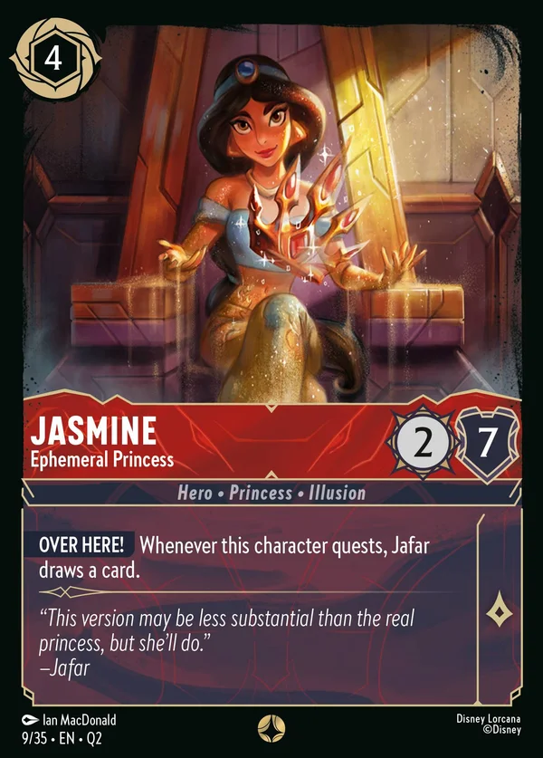Jasmine - Ephemeral Princess — Disney Lorcana Character card from Illumineer's Quest: Palace Heist