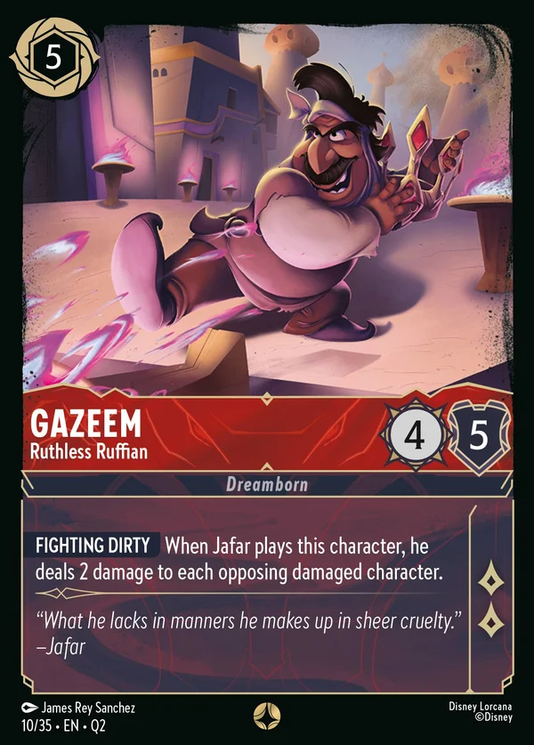 Gazeem - Ruthless Ruffian — Disney Lorcana Character card from Illumineer's Quest: Palace Heist