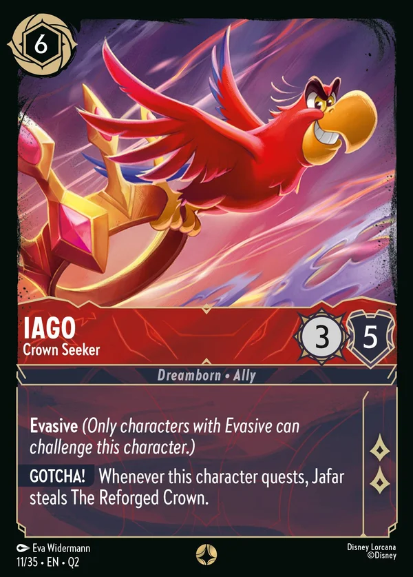 Iago - Crown Seeker — Disney Lorcana Character card from Illumineer's Quest: Palace Heist