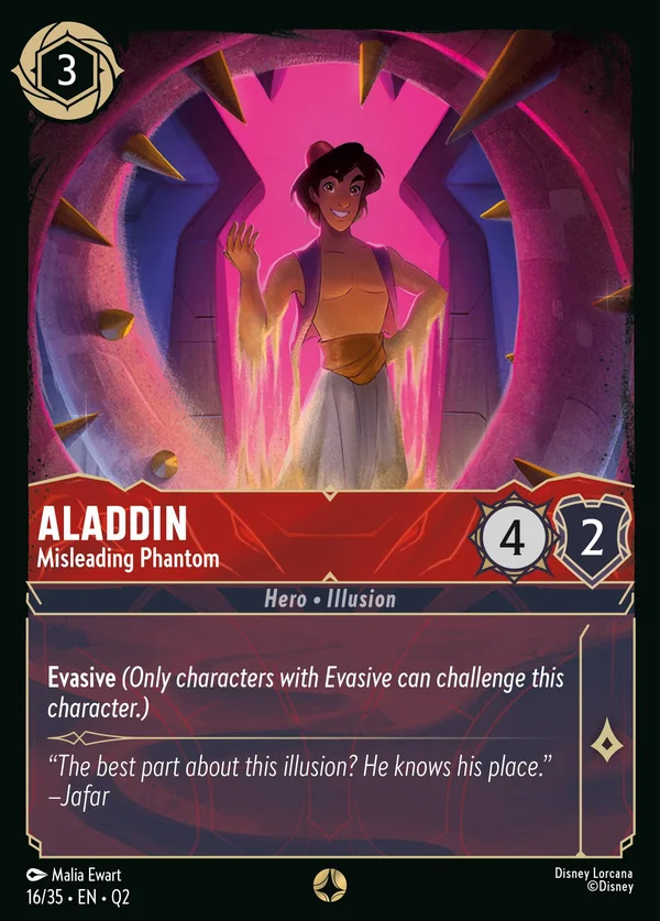 Aladdin - Misleading Phantom — Disney Lorcana Character card from Illumineer's Quest: Palace Heist