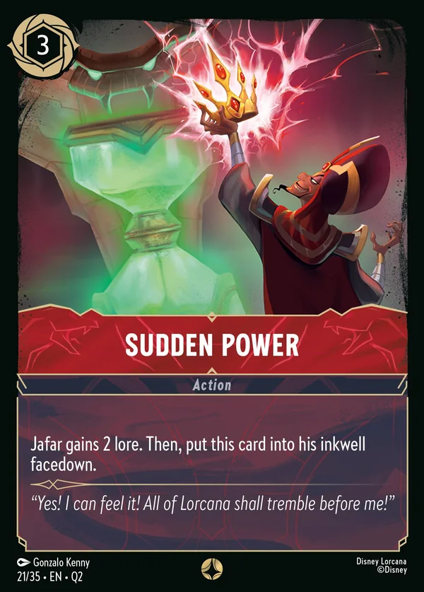 Sudden Power — Disney Lorcana Action card from Illumineer's Quest: Palace Heist