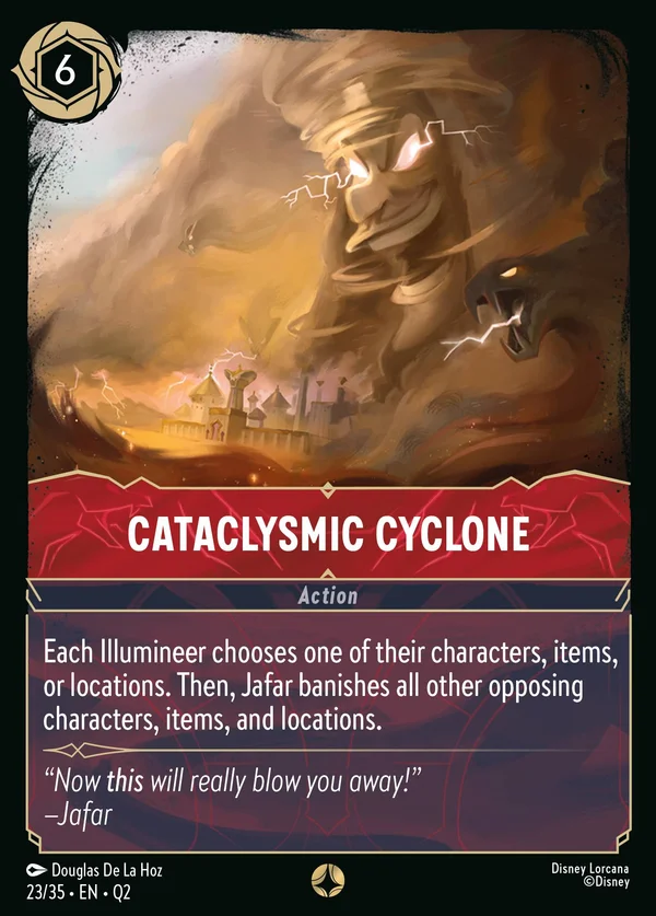 Cataclysmic Cyclone — Disney Lorcana Action card from Illumineer's Quest: Palace Heist