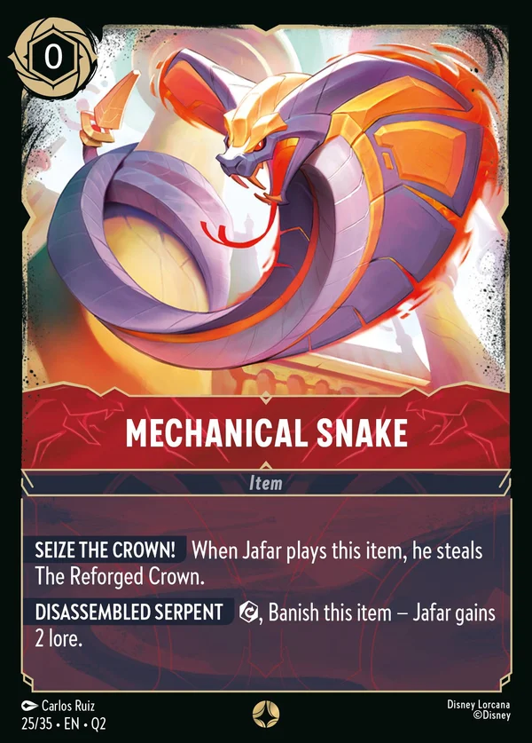 Mechanical Snake — Disney Lorcana Item card from Illumineer's Quest: Palace Heist