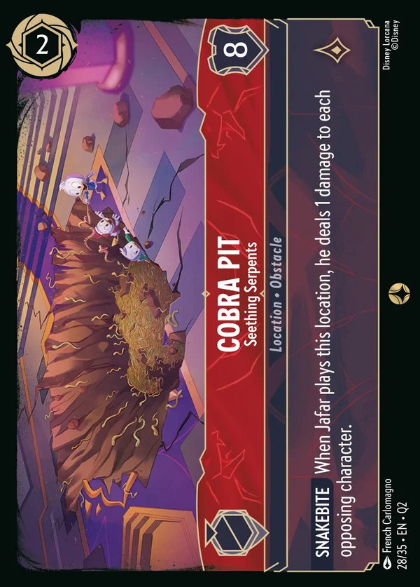 Cobra Pit - Seething Serpents — Disney Lorcana Location card from Illumineer's Quest: Palace Heist