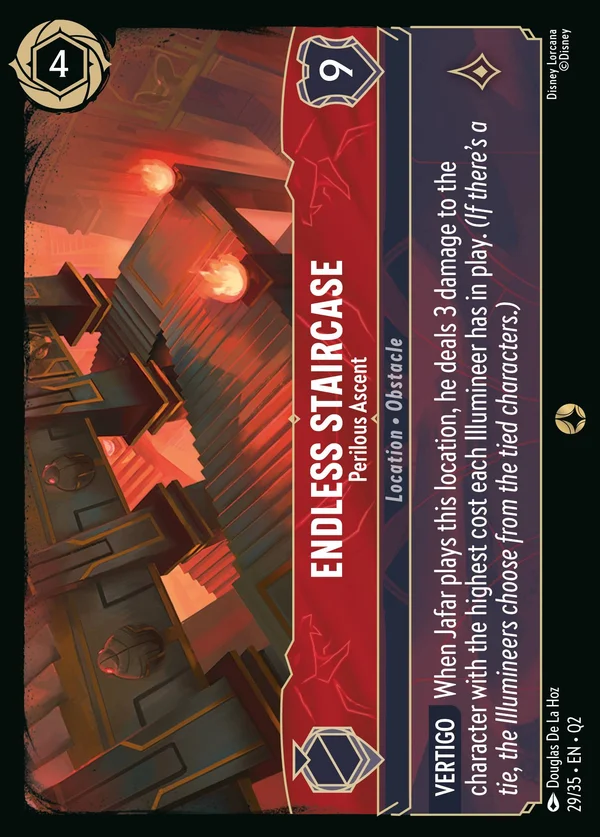 Endless Staircase - Perilous Ascent — Disney Lorcana Location card from Illumineer's Quest: Palace Heist