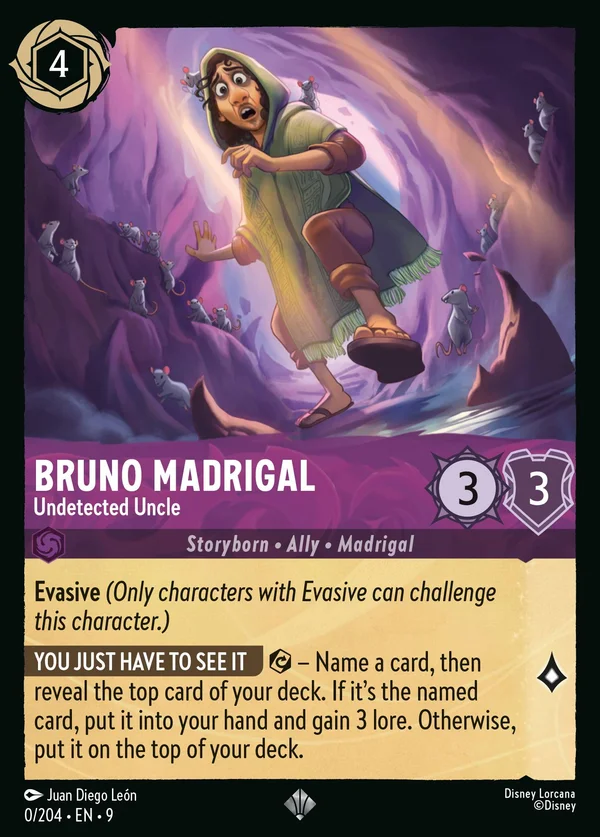 Bruno Madrigal - Zio Nascosto — Disney Lorcana Personaggio card from Fabled