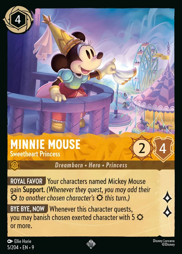 Minnie Mouse - Sweetheart Princess — Disney Lorcana Character card from Fabled