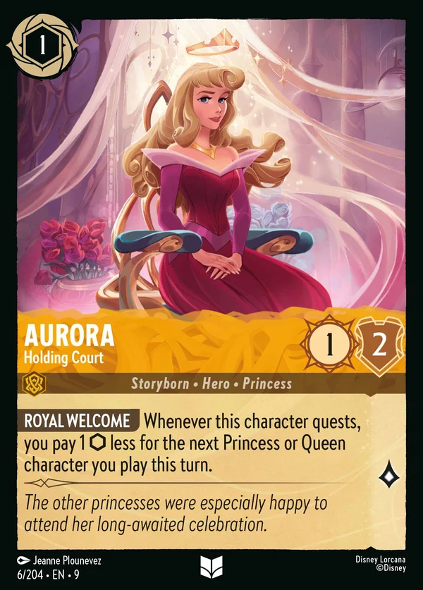 Aurora - In Ricevimento a Corte — Disney Lorcana Personaggio card from Fabled